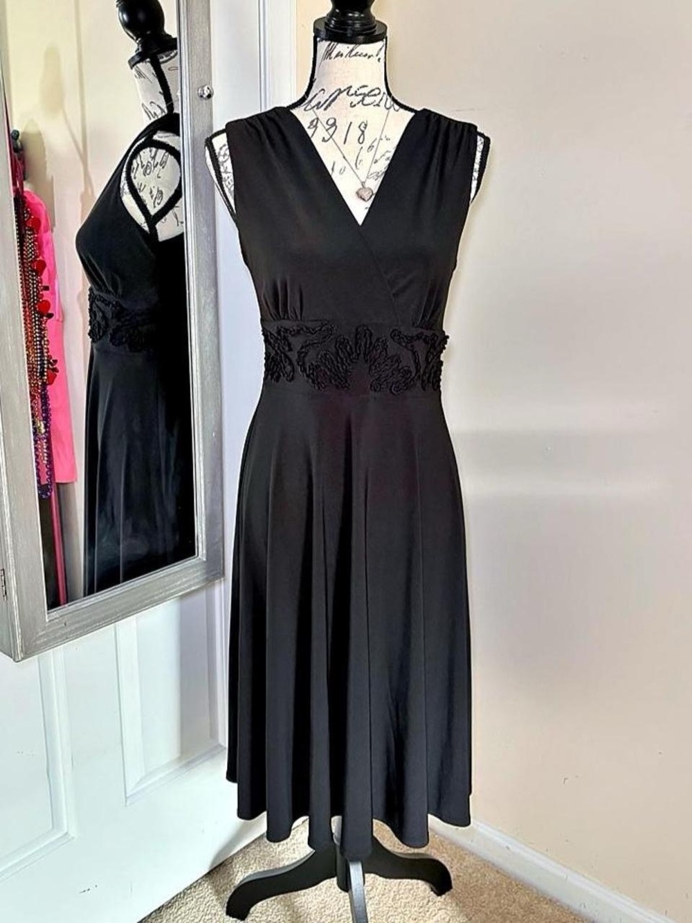 Vintage Coldwater Creek Black Sleeveless Cocktail Dress